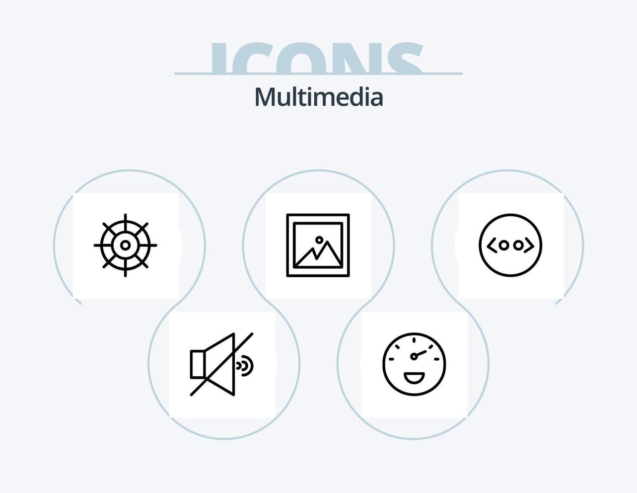 Multimedia Line Icon Pack 5 Icon Design. . html. . strip vector