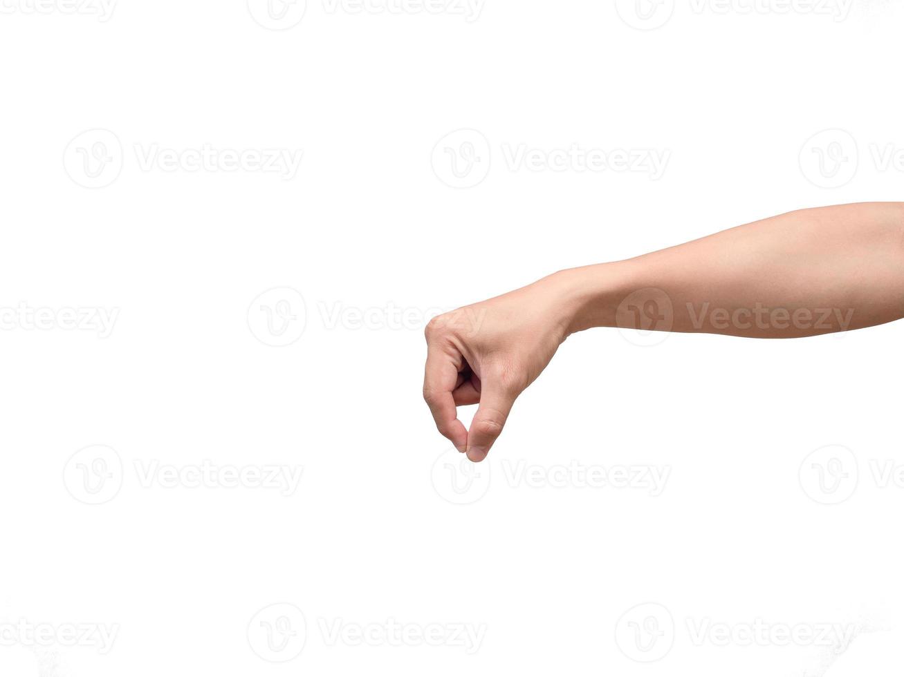 Isolated man hand finger catch isolated,Man hand finger clipping photo