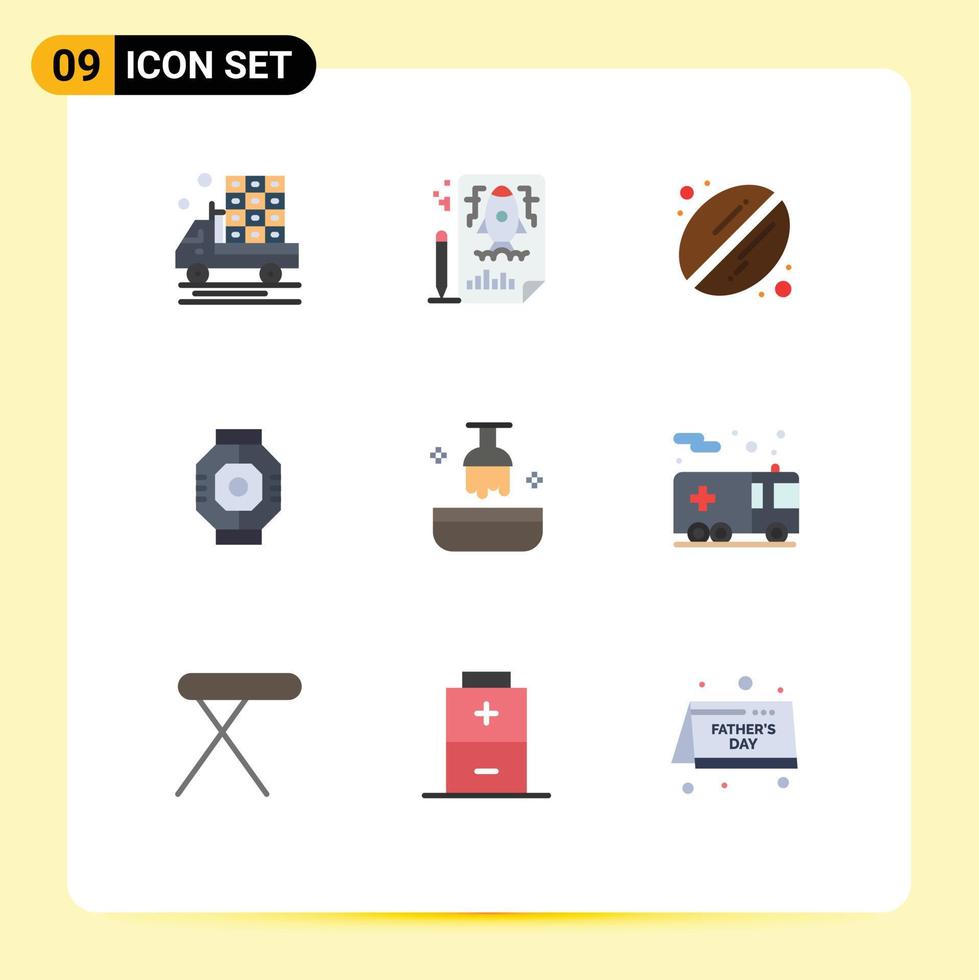 9 Creative Icons Modern Signs and Symbols of dye pod bean module capsule Editable Vector Design Elements