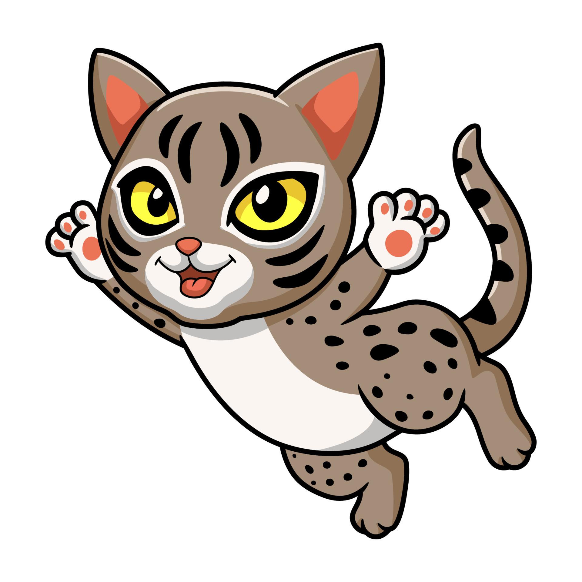 Cute ocicat cat cartoon flying 17071739 Vector Art at Vecteezy Cute ocicat cat cartoon flying 17071739 Vector Art at Vecteezy