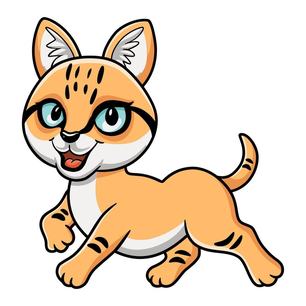 Cute sand cat cartoon walking vector