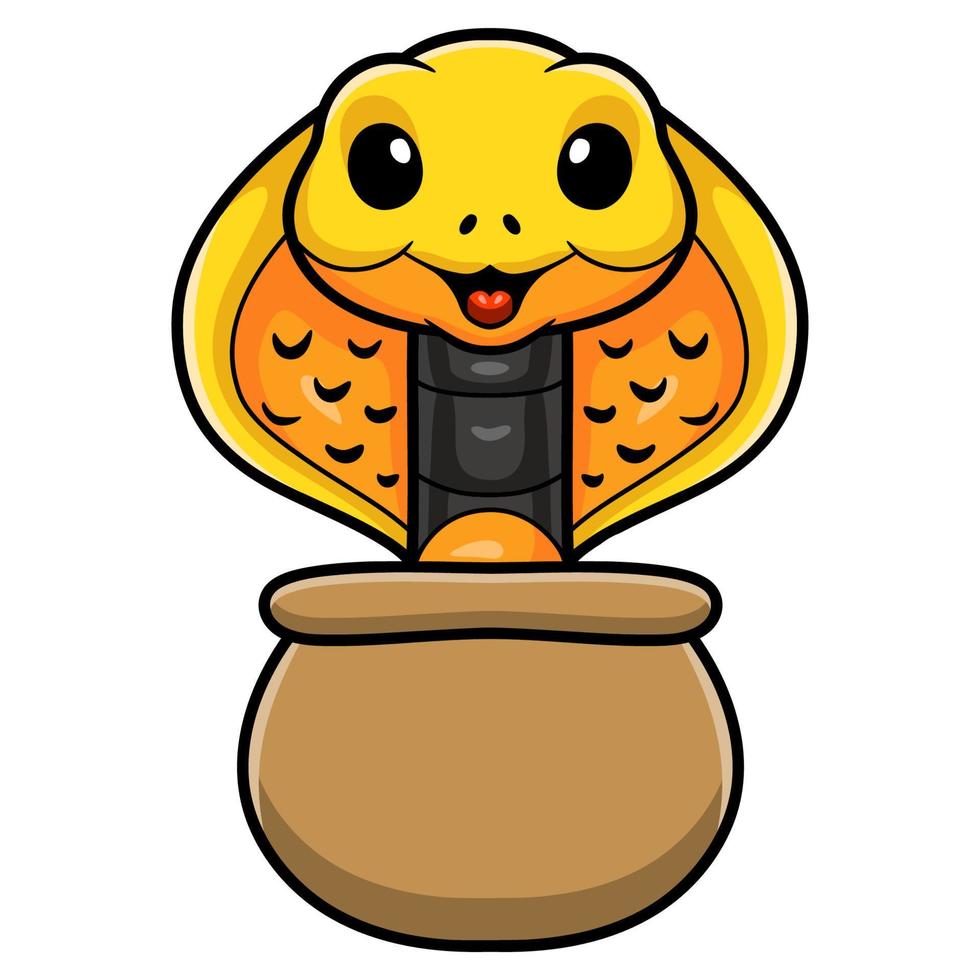 Cute philippines cobra cartoon vector