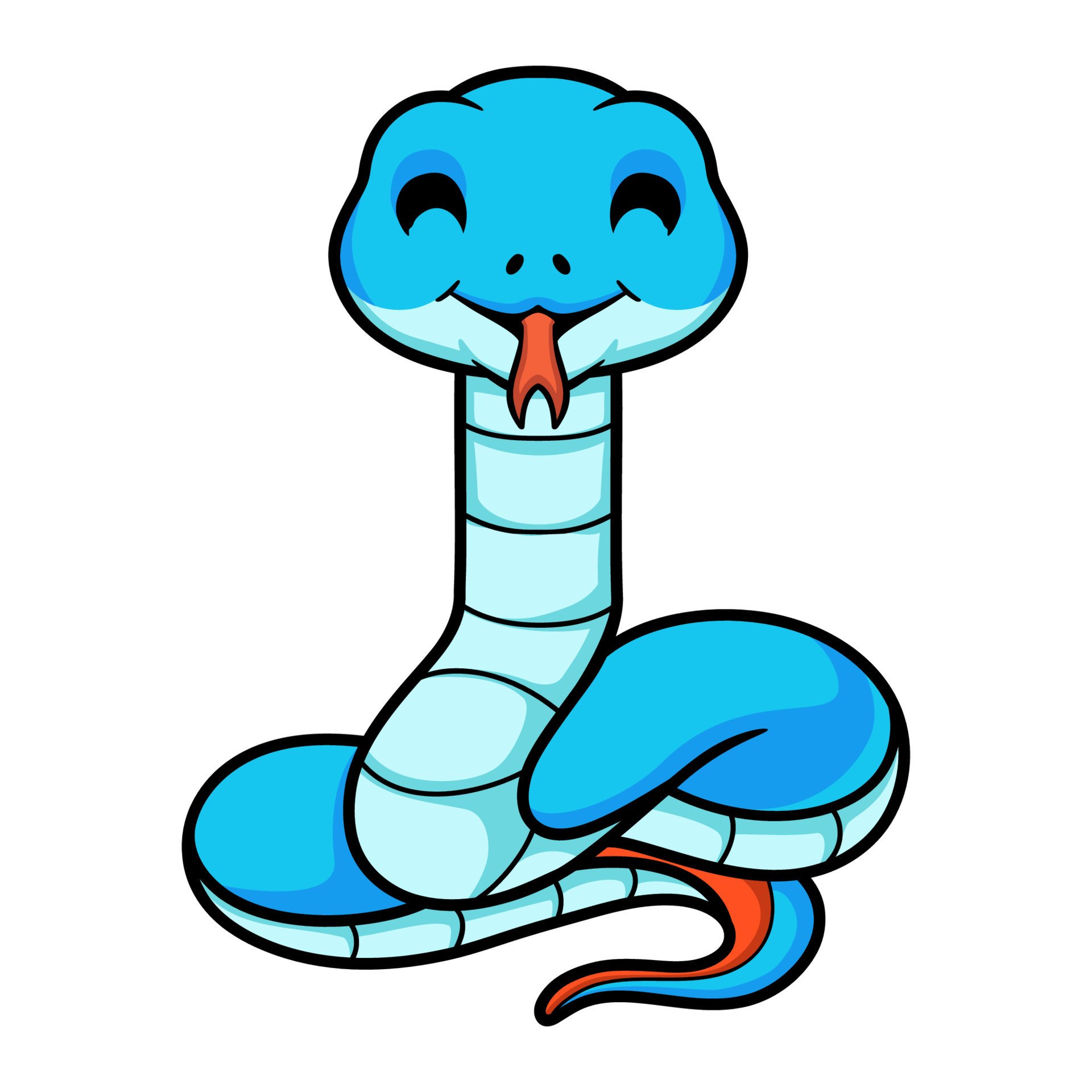 Cute blue snake viper cartoon 17071825 Vector Art at Vecteezy