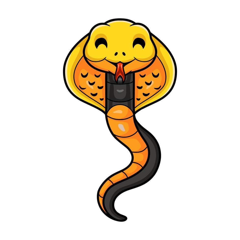 Cute philippines cobra cartoon vector