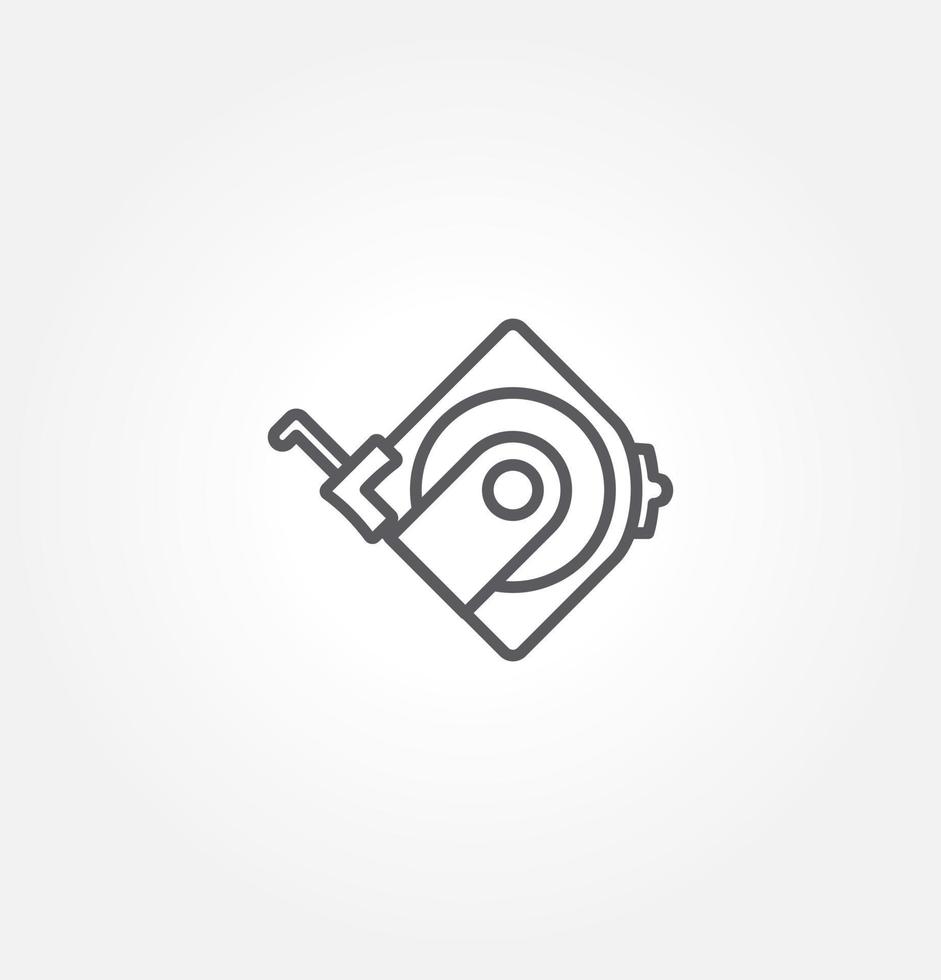 measuring tape icon vector illustration logo template for many purpose. Isolated on white background.