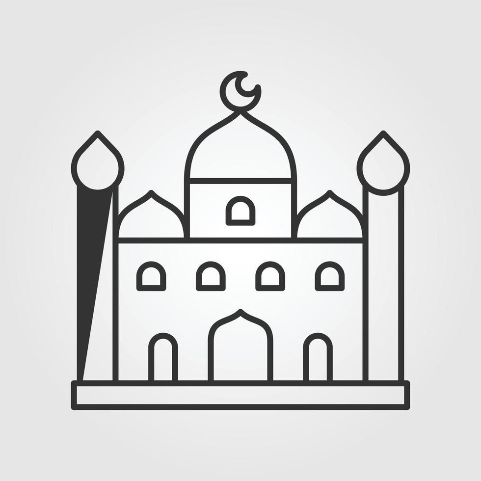 Home building vector outline icon style illustration.