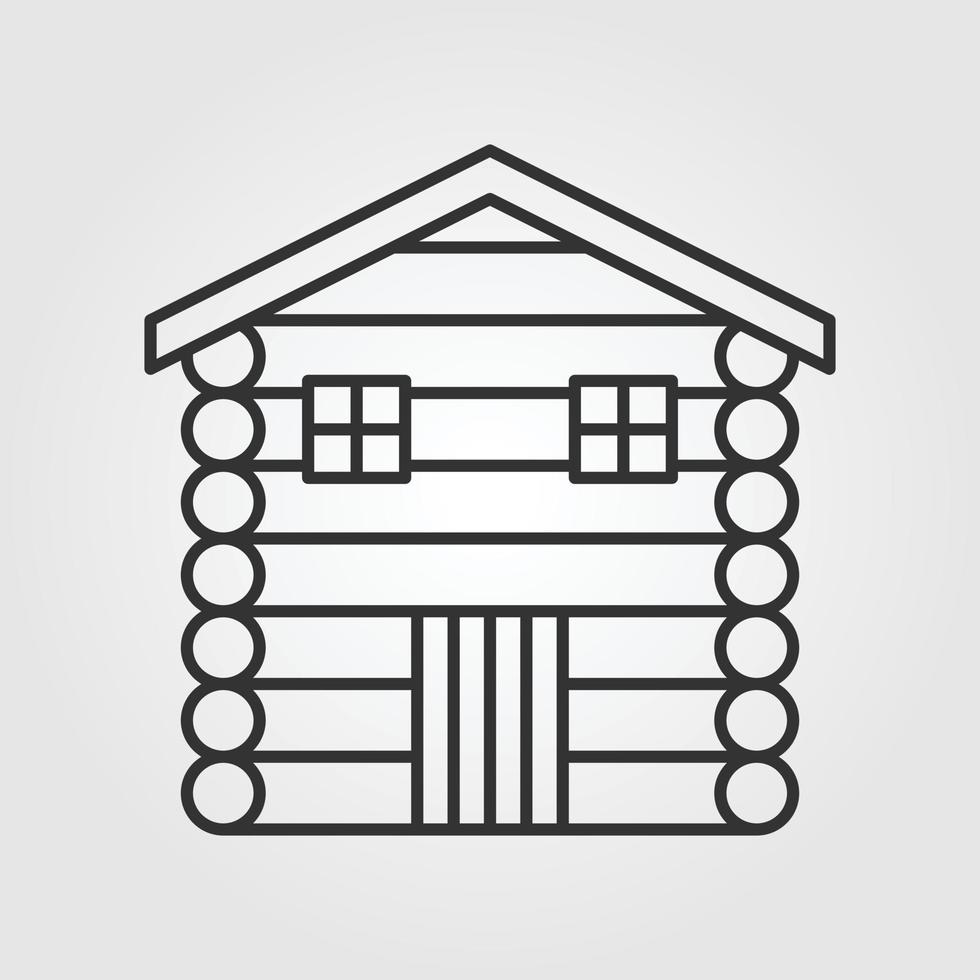Home building vector outline icon style illustration.