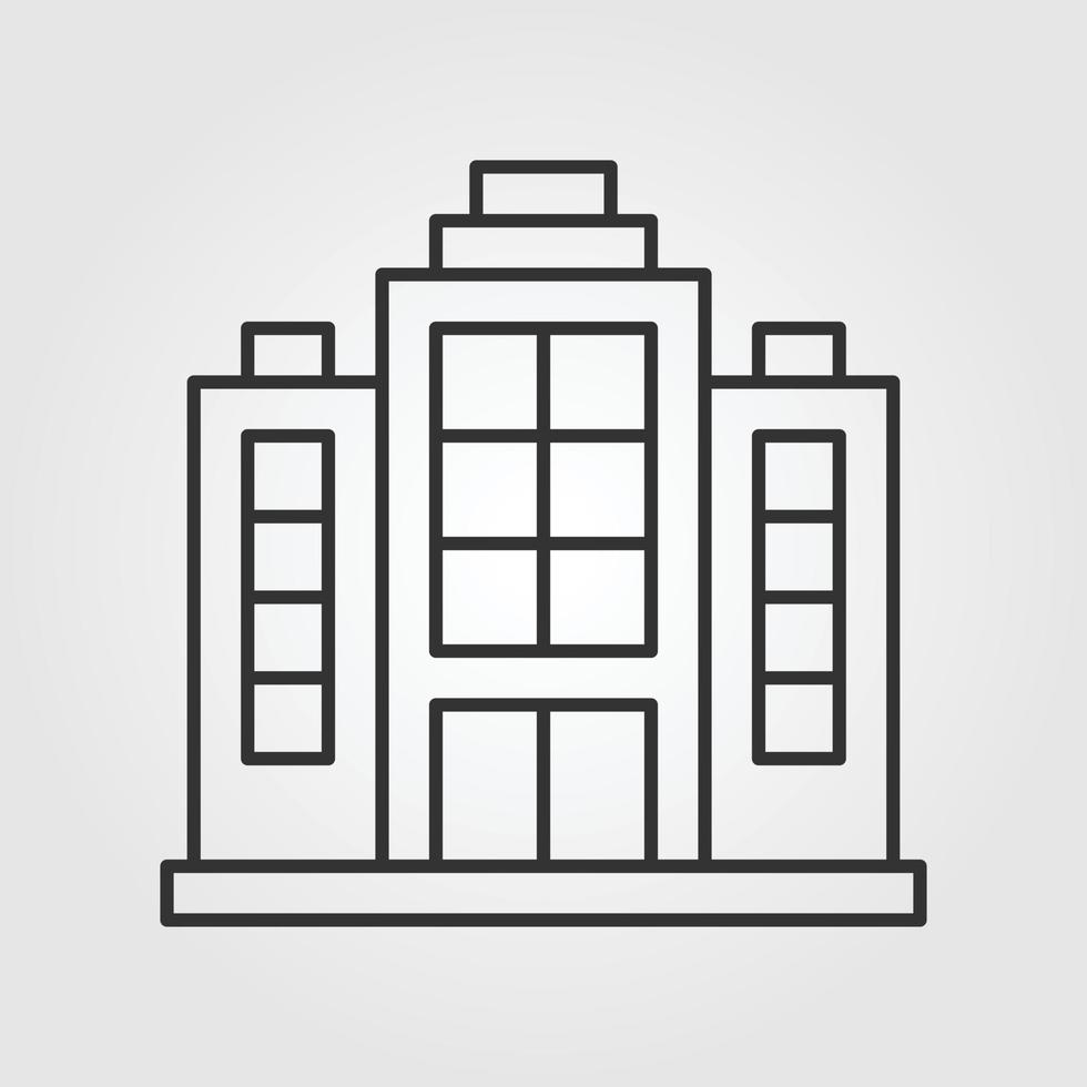 Home building vector outline icon style illustration.