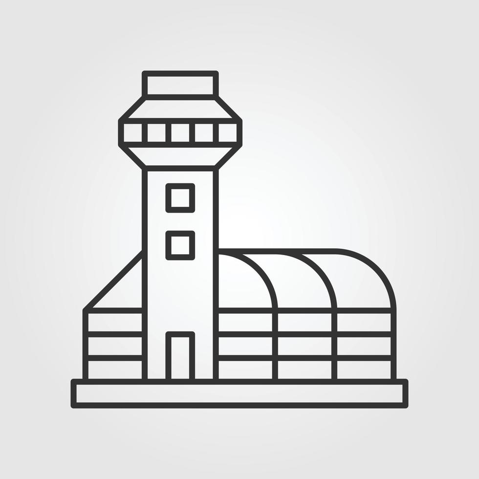 Home building vector outline icon style illustration.