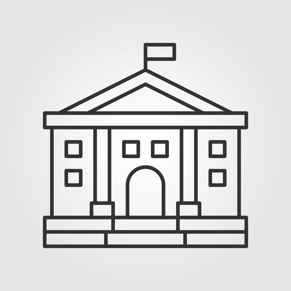 Home building vector outline icon style illustration.
