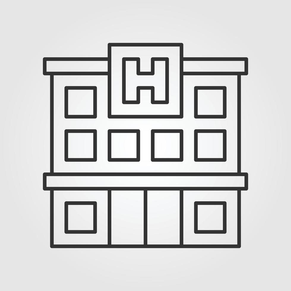 Home building vector outline icon style illustration.