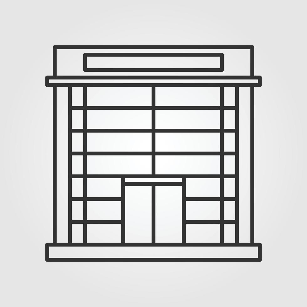 Home building vector outline icon style illustration.
