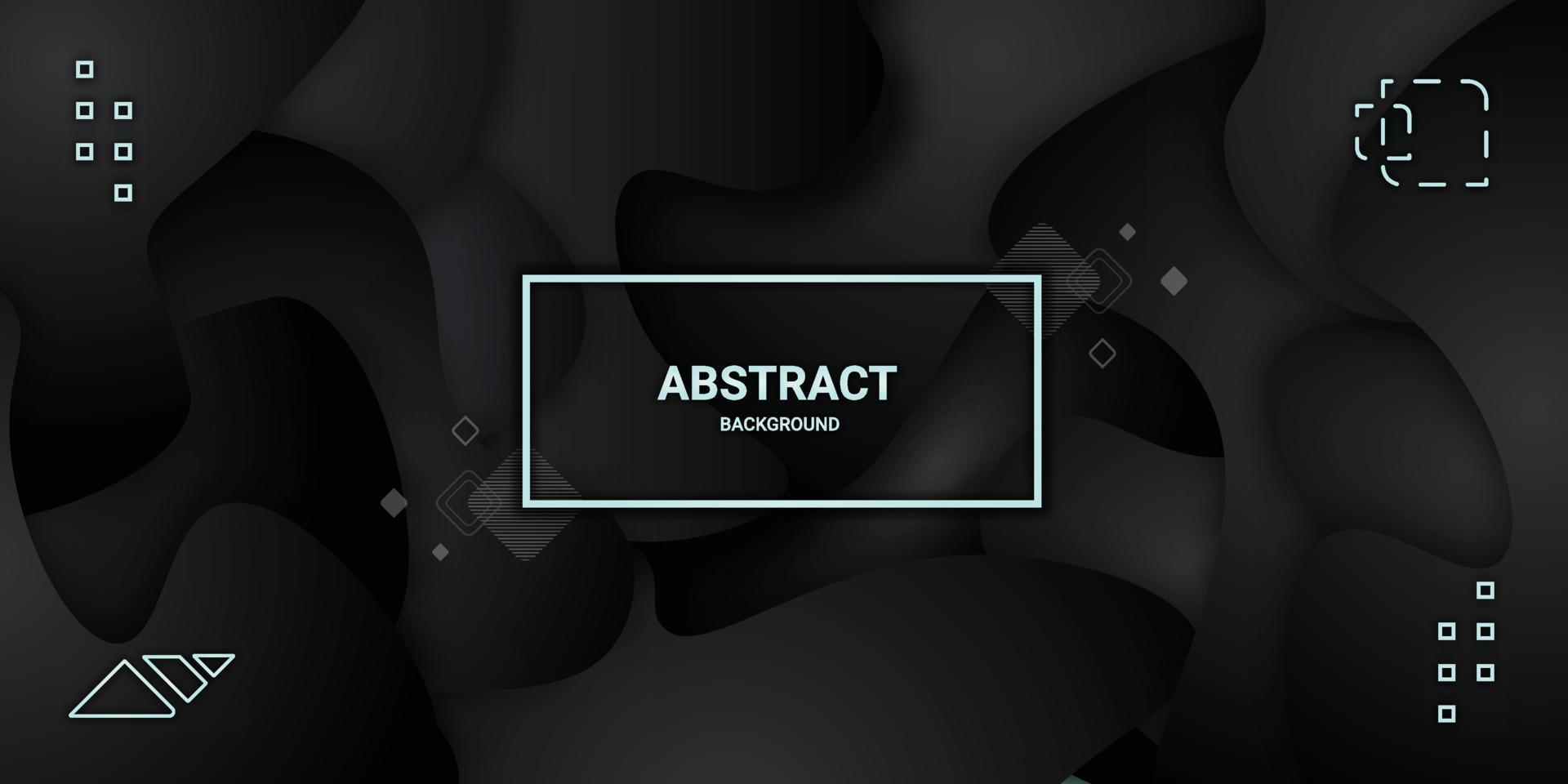 abstract simple background, fluid black and blue color vector