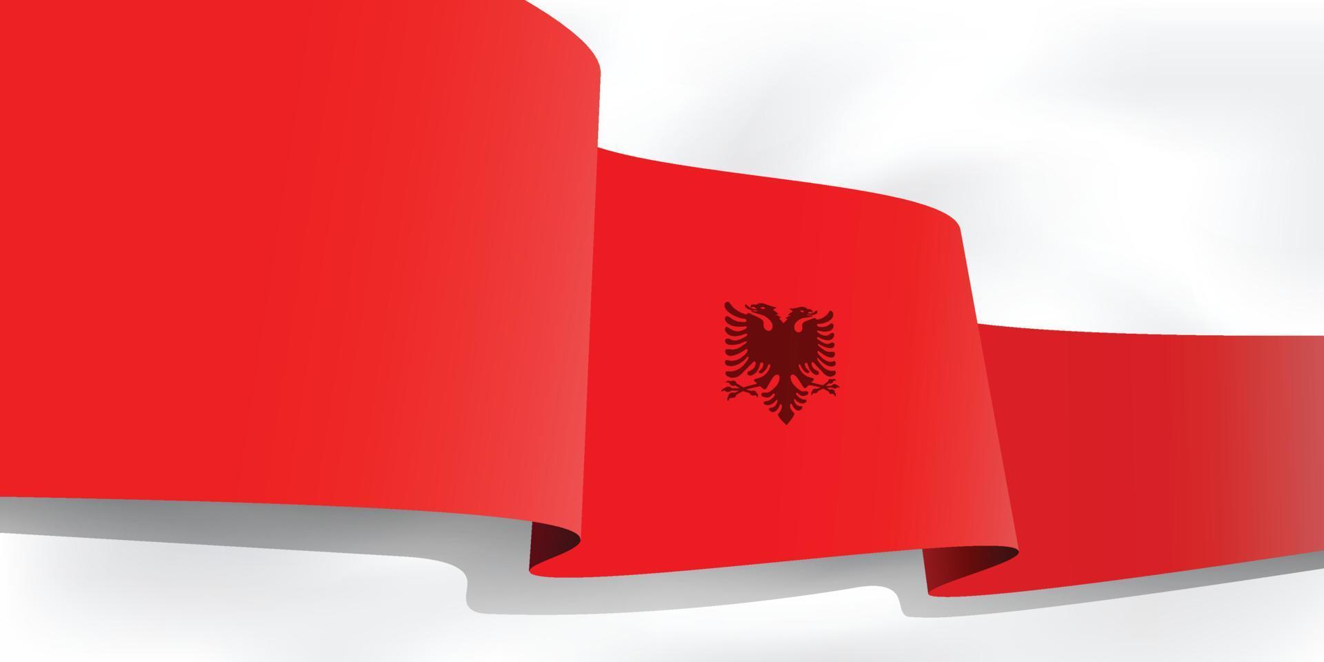 flag of albania , to commemorate the big day in the country of albania or world vector