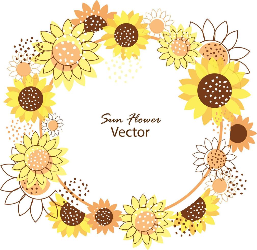 sunflower background abctract with fluid vector