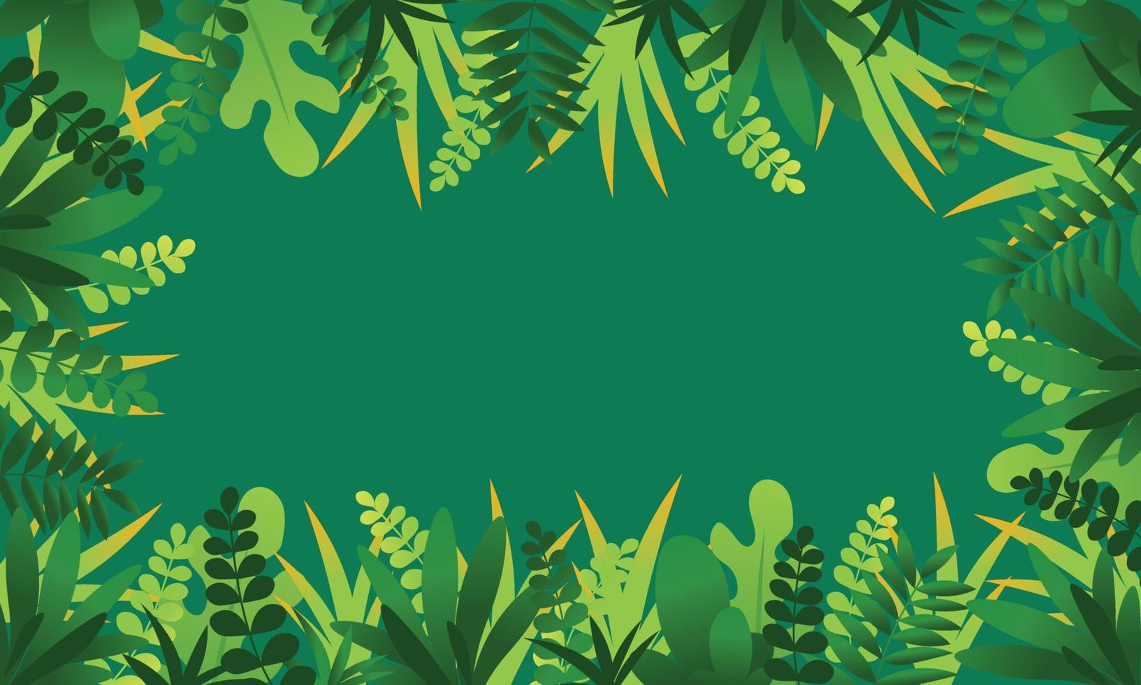 Exotic jungle tropical palm leaves vector