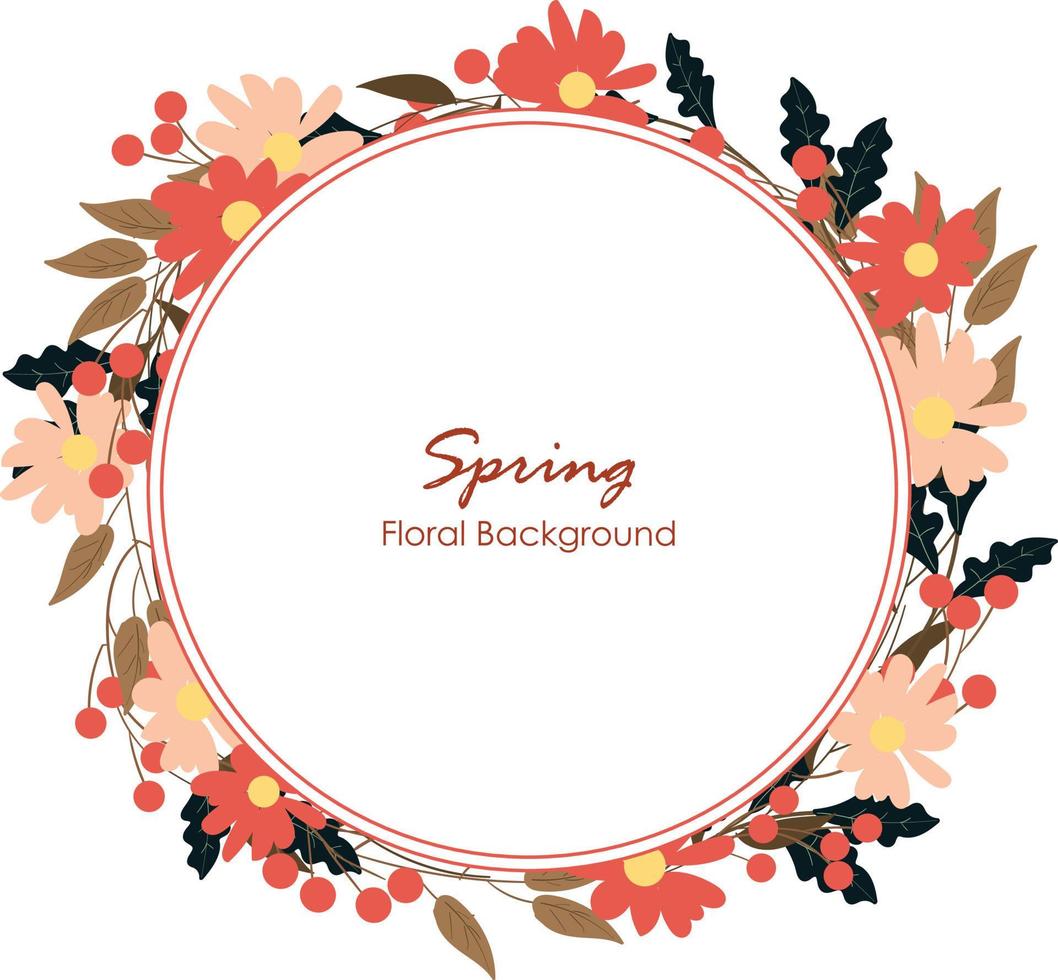 Set of spring and summer wild flowers, plants, branches, leaves and herb. vector