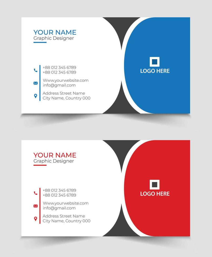 Creative modern business card template vector