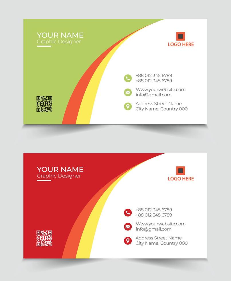 Creative modern business card template vector