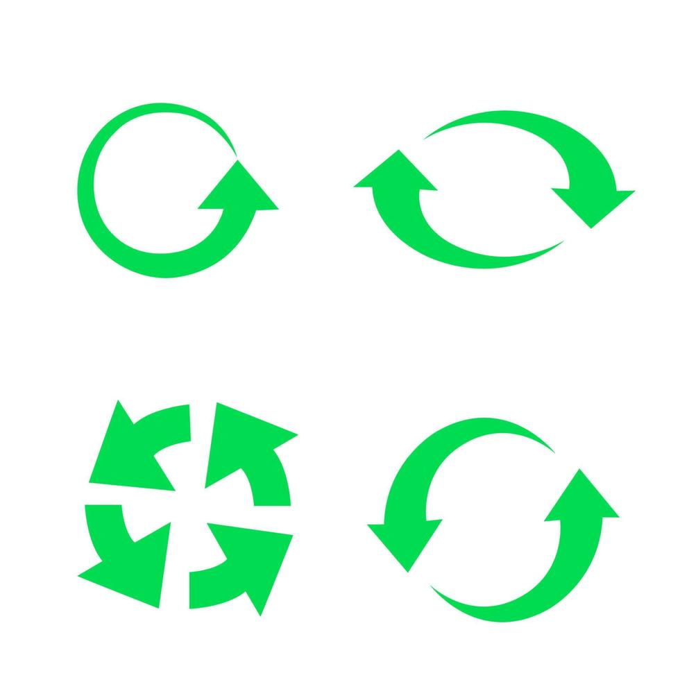 conjunto de símbolos de reciclaje universal vectorial. vector