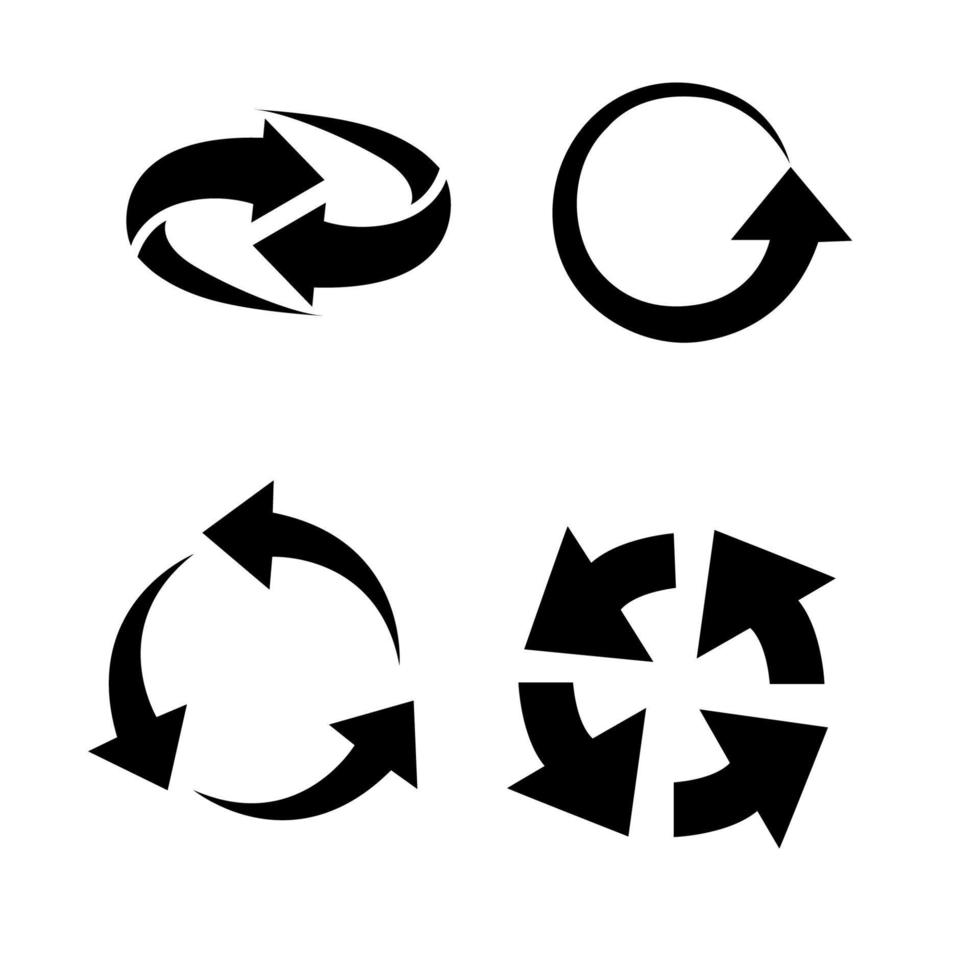 conjunto de símbolos de reciclaje universal vectorial. vector