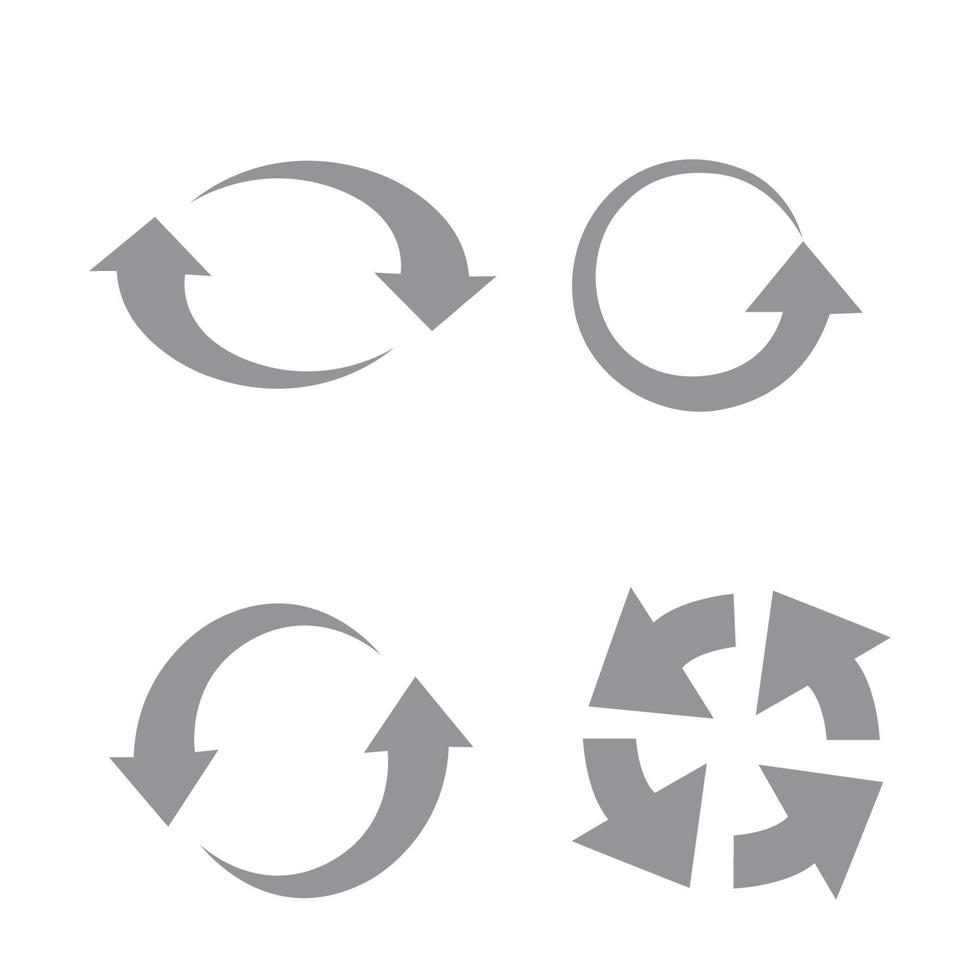 conjunto de símbolos de reciclaje universal vectorial. vector