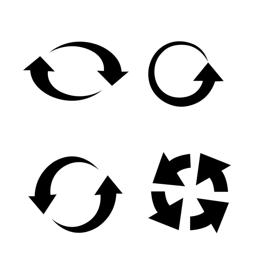 Set of vector universal recycling symbols.