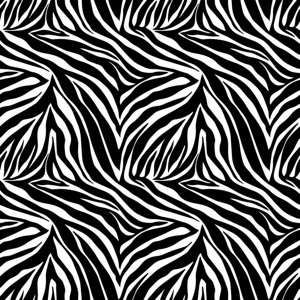 Vector animal print. Zebra ornament. Seamless pattern
