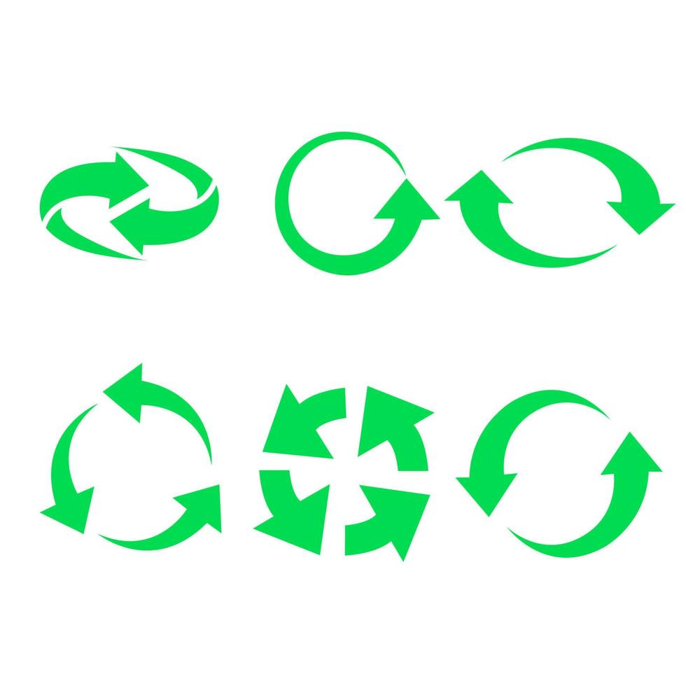 conjunto de símbolos de reciclaje universal vectorial. vector