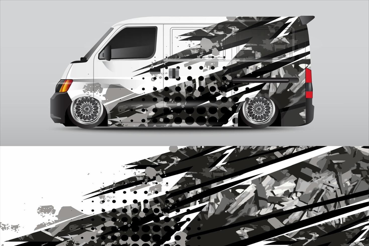 racing car wrap design for vehicle vinyl stickers and automotive company sticker livery vector