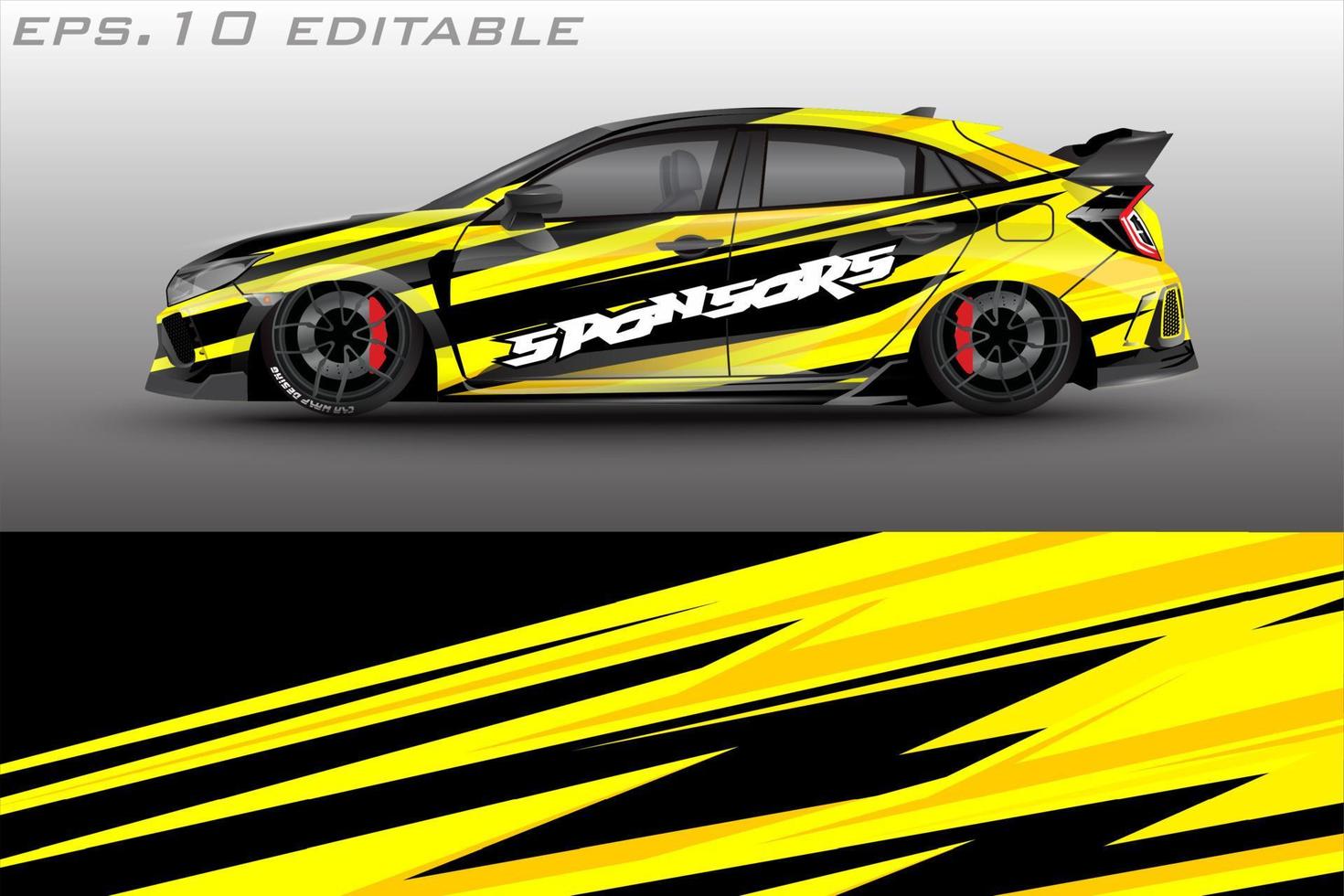 sports car sticker wrap background vector design
