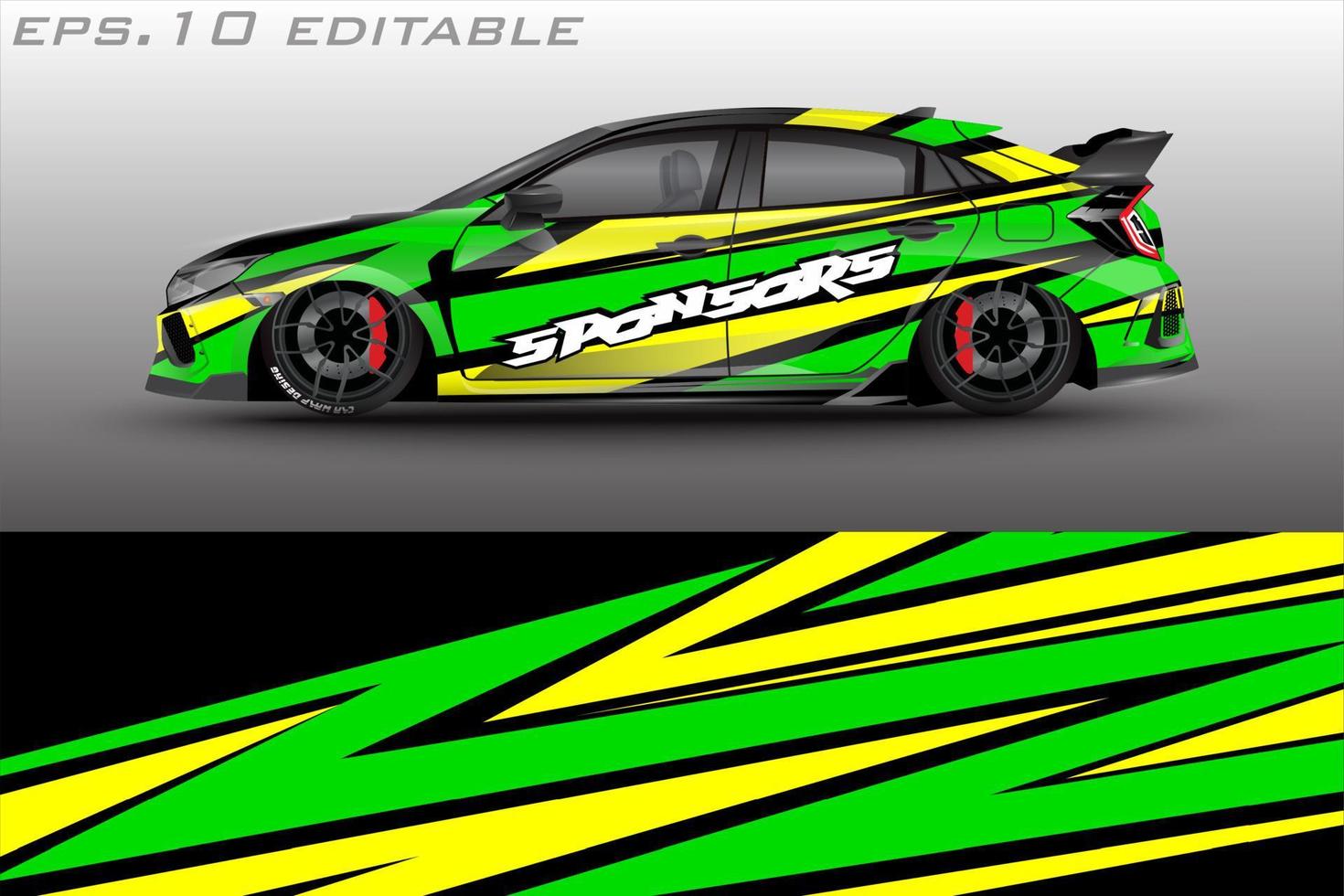 sports car sticker livery vector design
