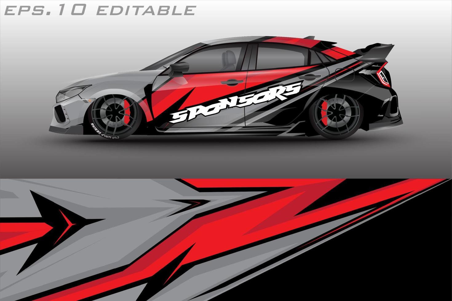 sports car sticker livery vector design