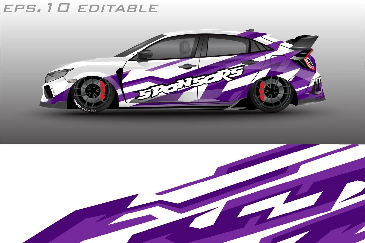 sports car sticker livery vector design