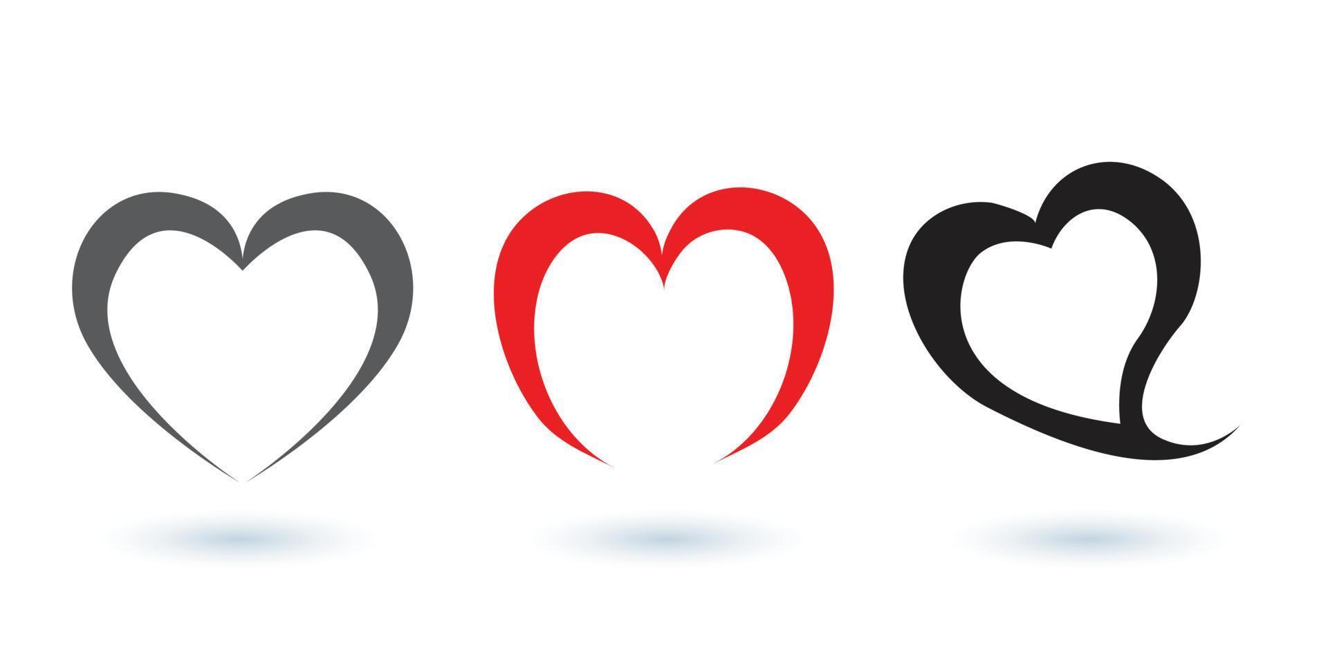 Collection of heart illustration vector