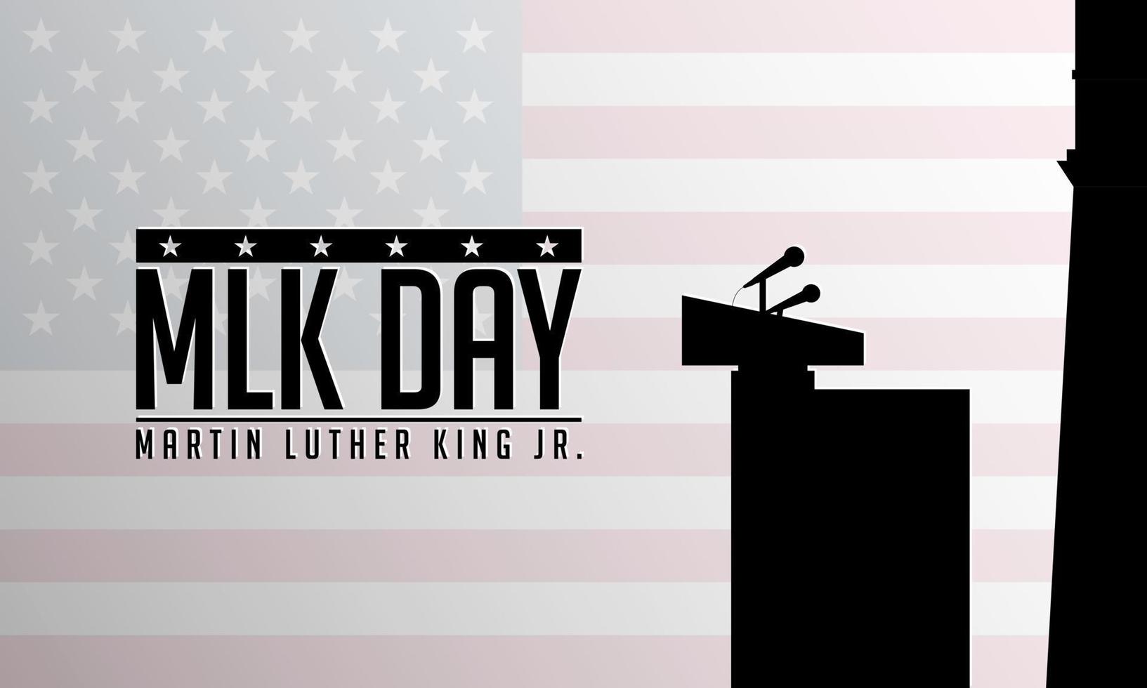 diseño de fondo del día mlk. vector