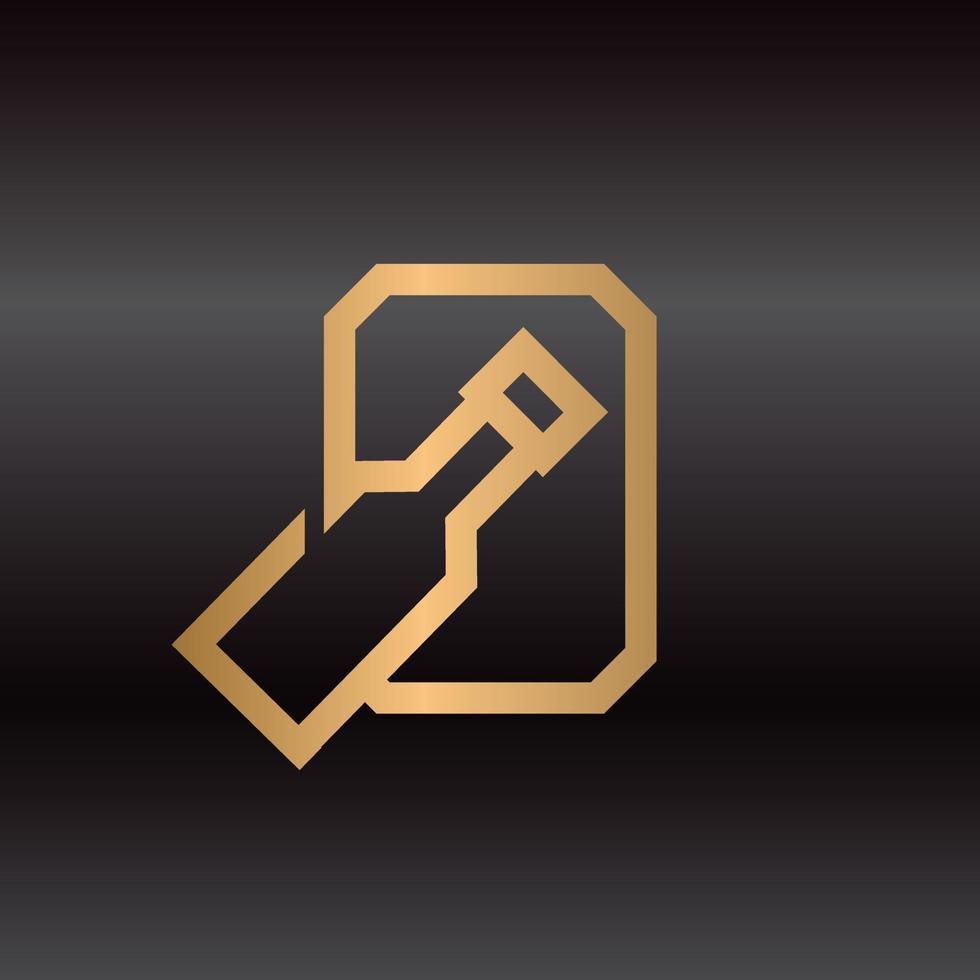 Letter O Wine Logo Design vector