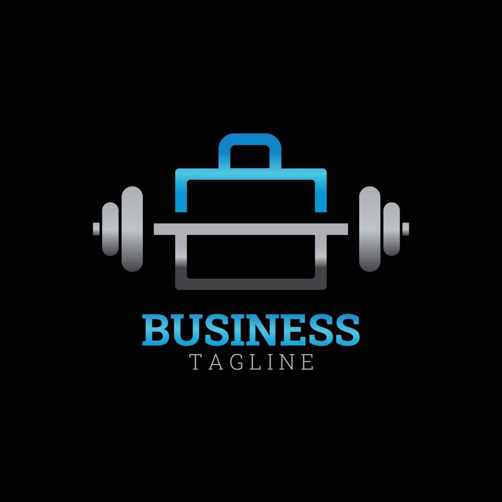 Fitness Work Suitcase Logo Design vector