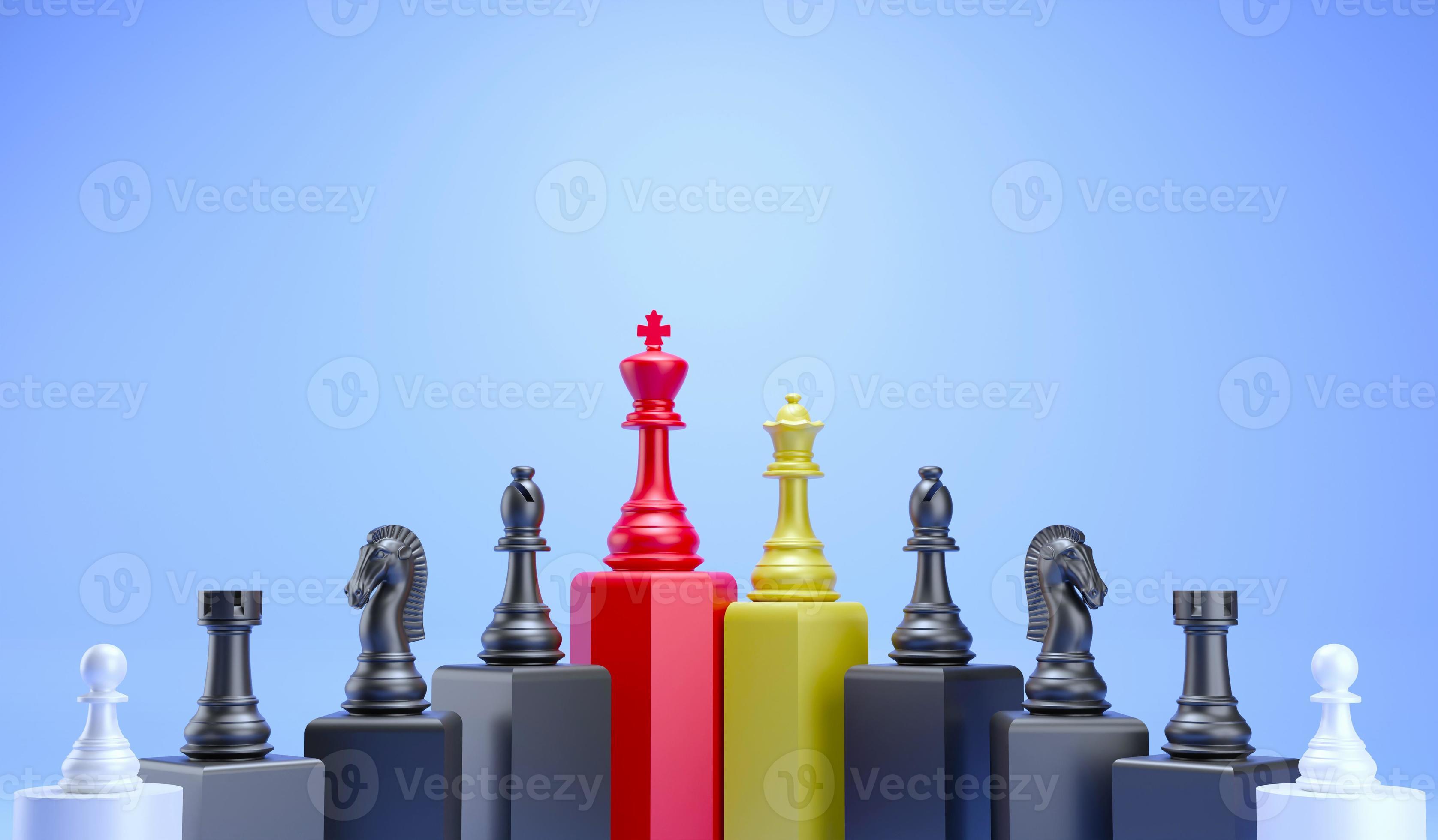 Leadership Concepts Illustrated A 3d Chess Board Game Render