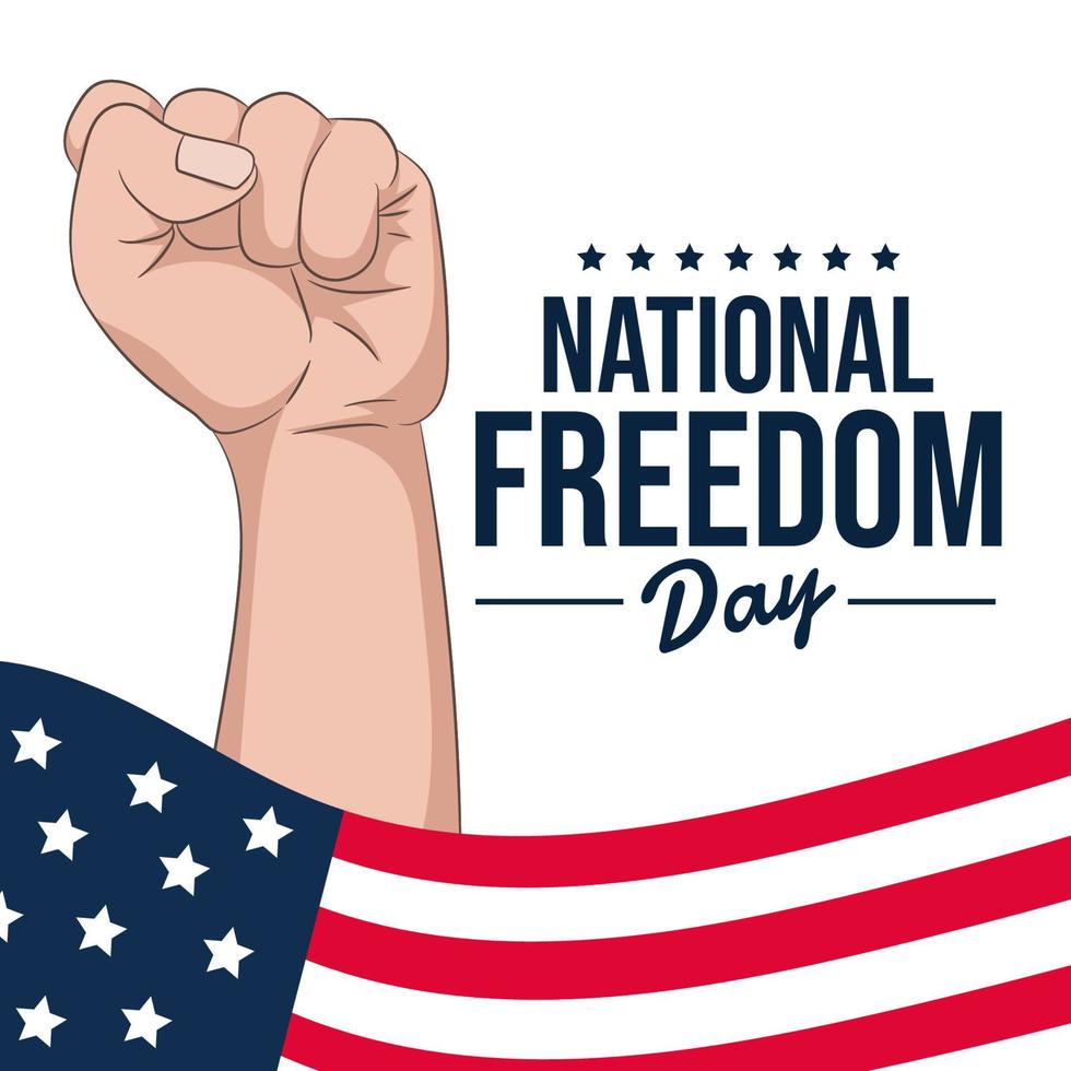 Banners on National Freedom Day. Freedom for all Americans vector