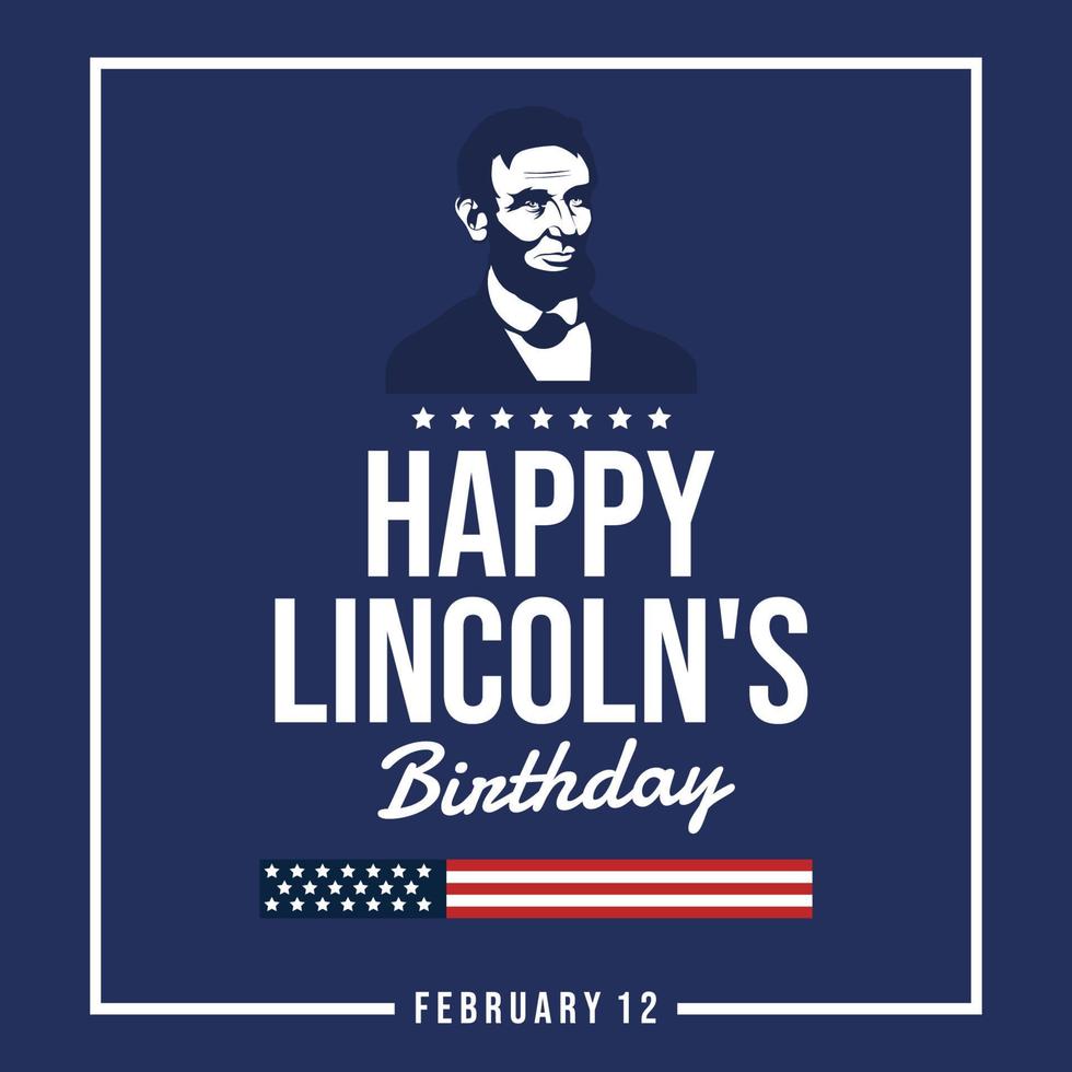 happy lincoln's birthday vector