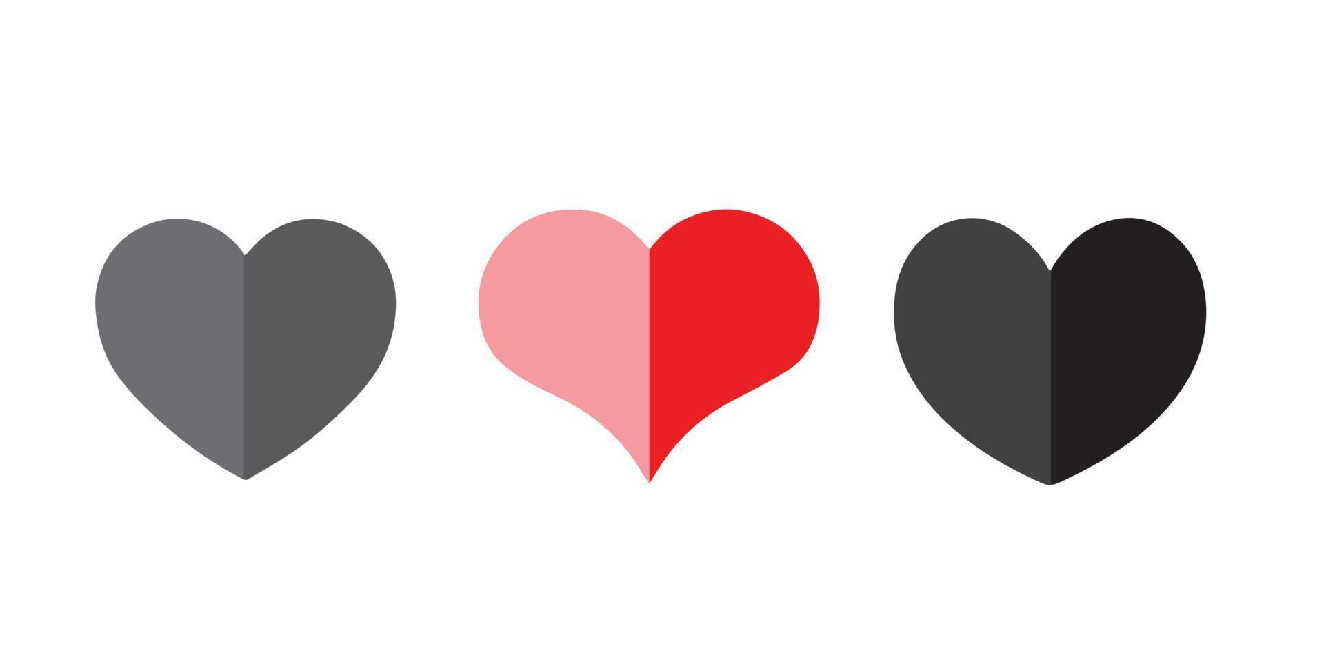 Collection of heart illustration vector