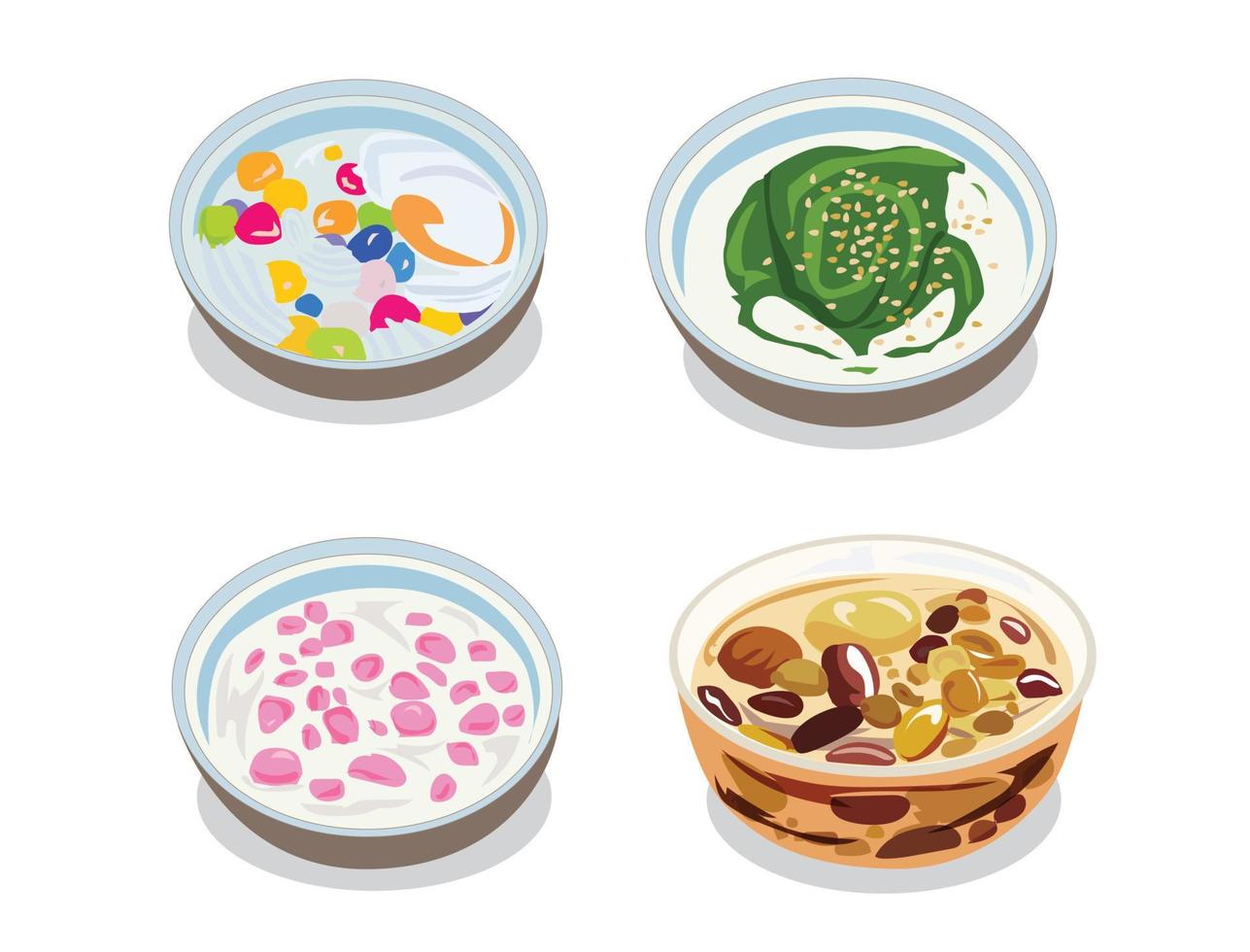 Illustration of savory food, sweet food, dessert, suitable for making signs, menus and various public relations media. vector