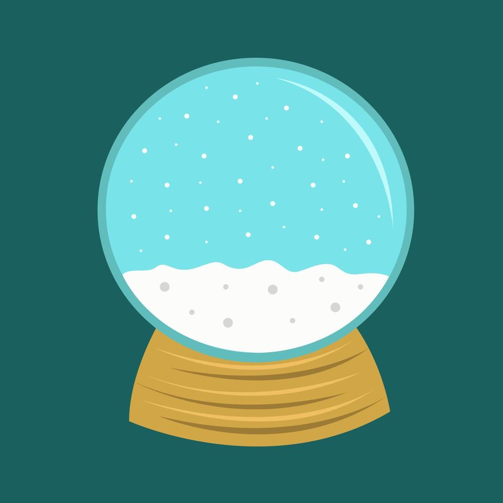Pretty snow globe vector illustration for graphic design and decorative element