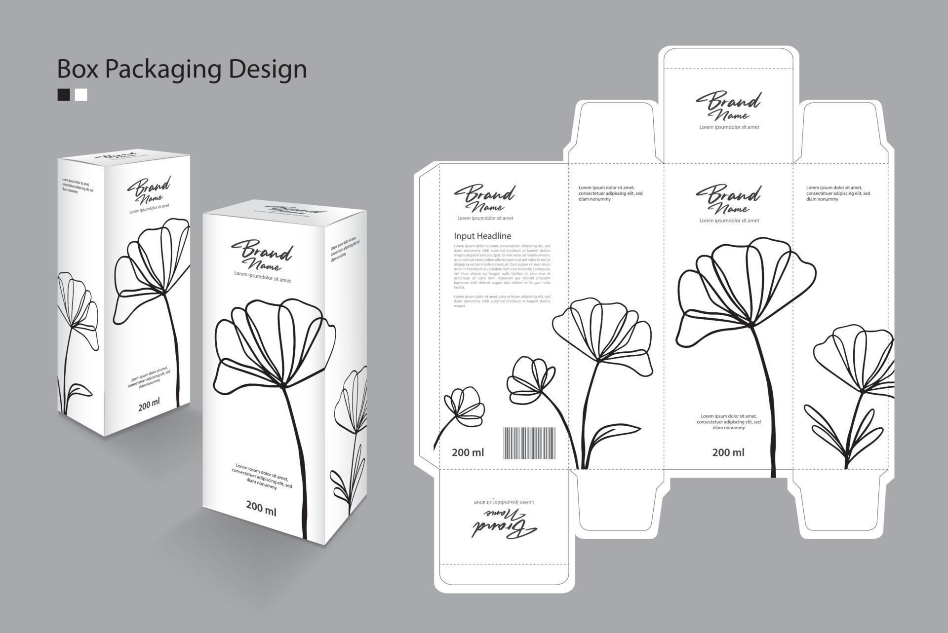 Box Packaging design Template for cosmetic Supplement spa Beauty Box Packaging design Template for cosmetic Supplement spa Beauty
