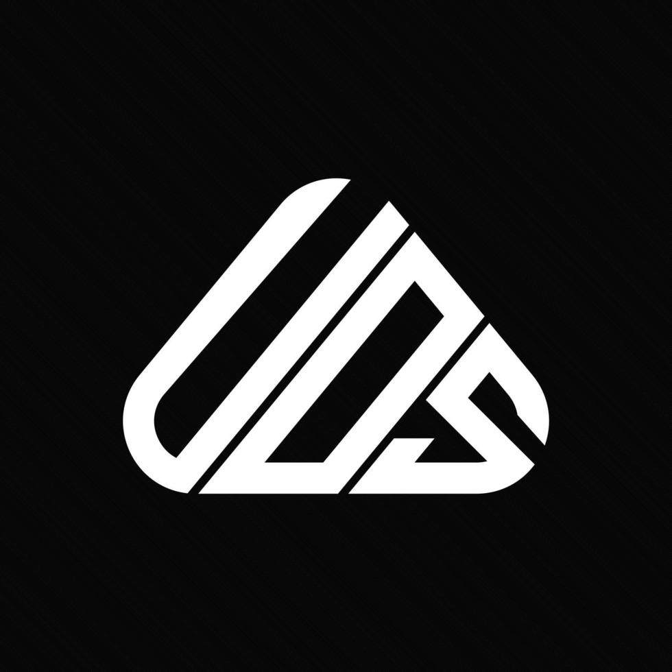 UOS letter logo creative design with vector graphic, UOS simple and modern logo.