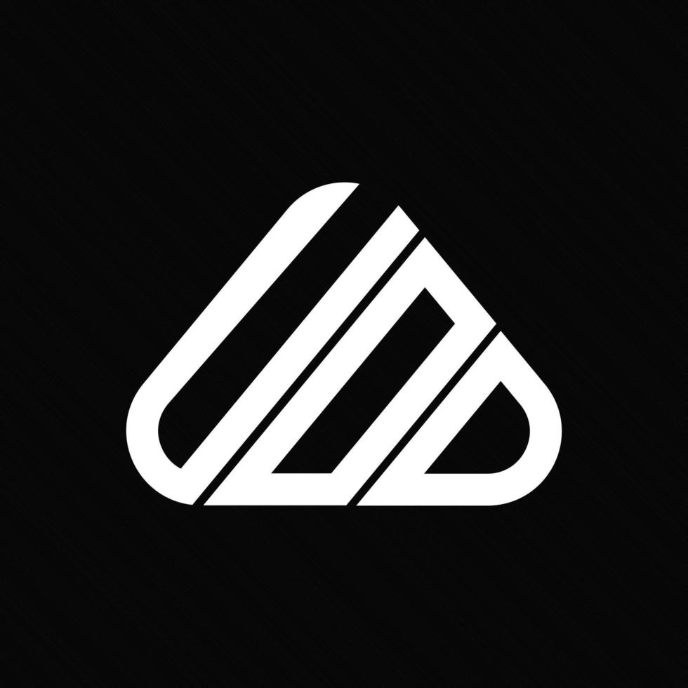 diseño creativo del logotipo de la letra uod con gráfico vectorial, logotipo simple y moderno de uod. vector