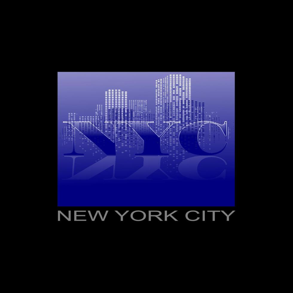 NYC typoghrapy,new york city text for t-shirt print vector