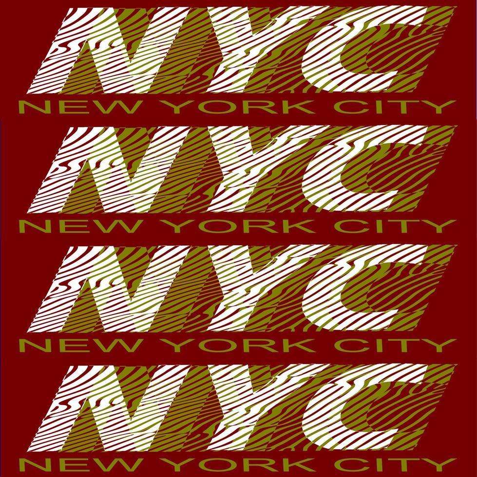 NYC typoghrapy,new york city text for t-shirt print vector