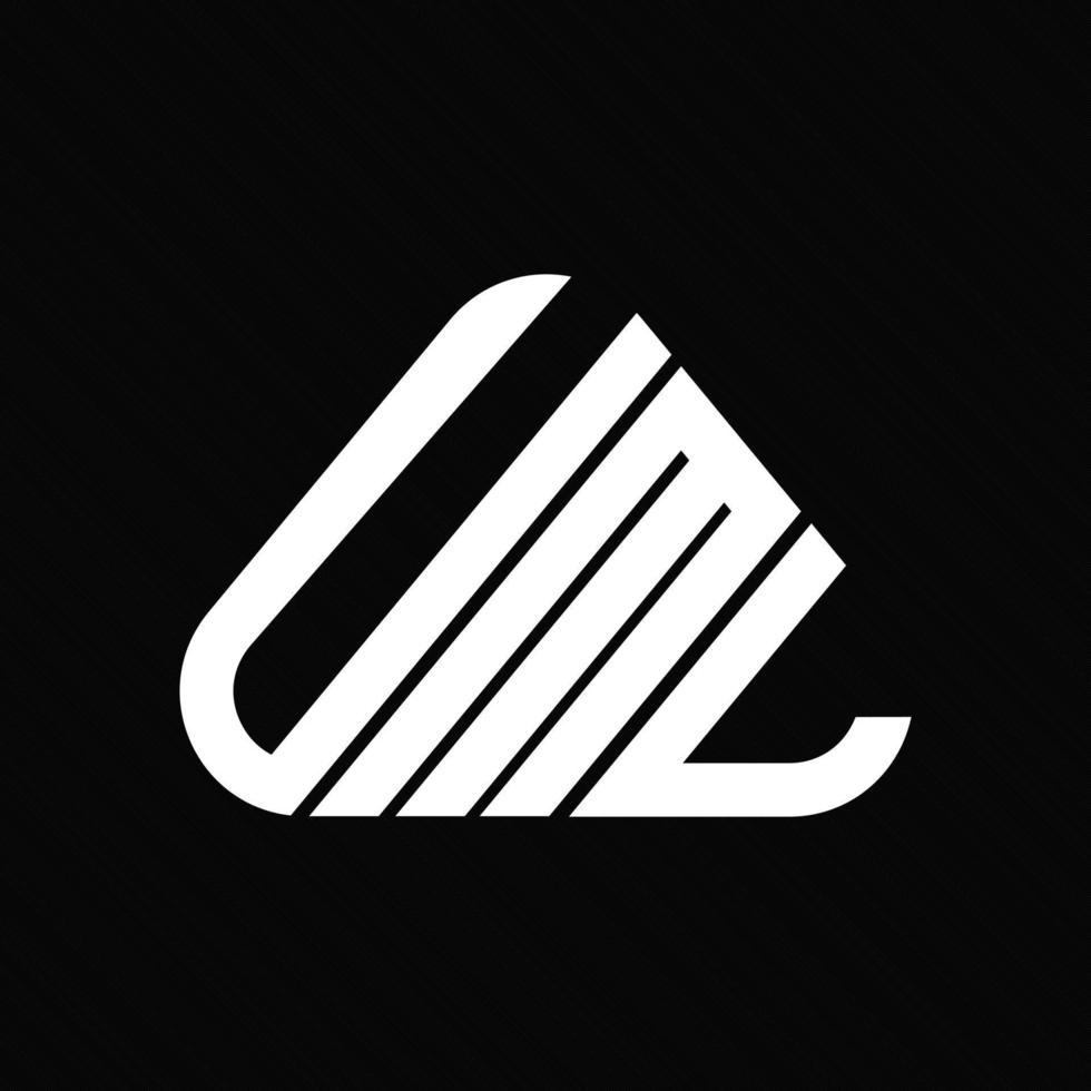diseño creativo del logotipo de letra uml con gráfico vectorial, logotipo simple y moderno de uml. vector